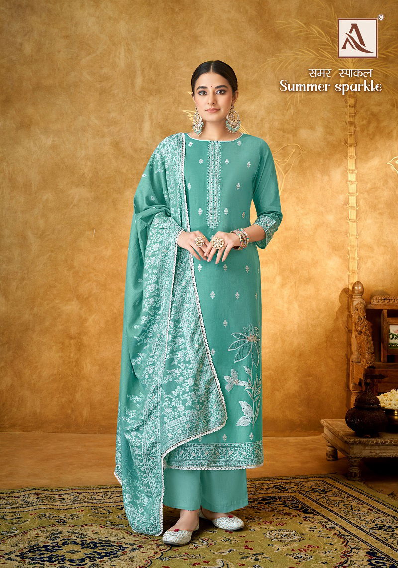 Summer Sparkle By Alok Designer Jacquard Dress Material Wholesale Market In Surat